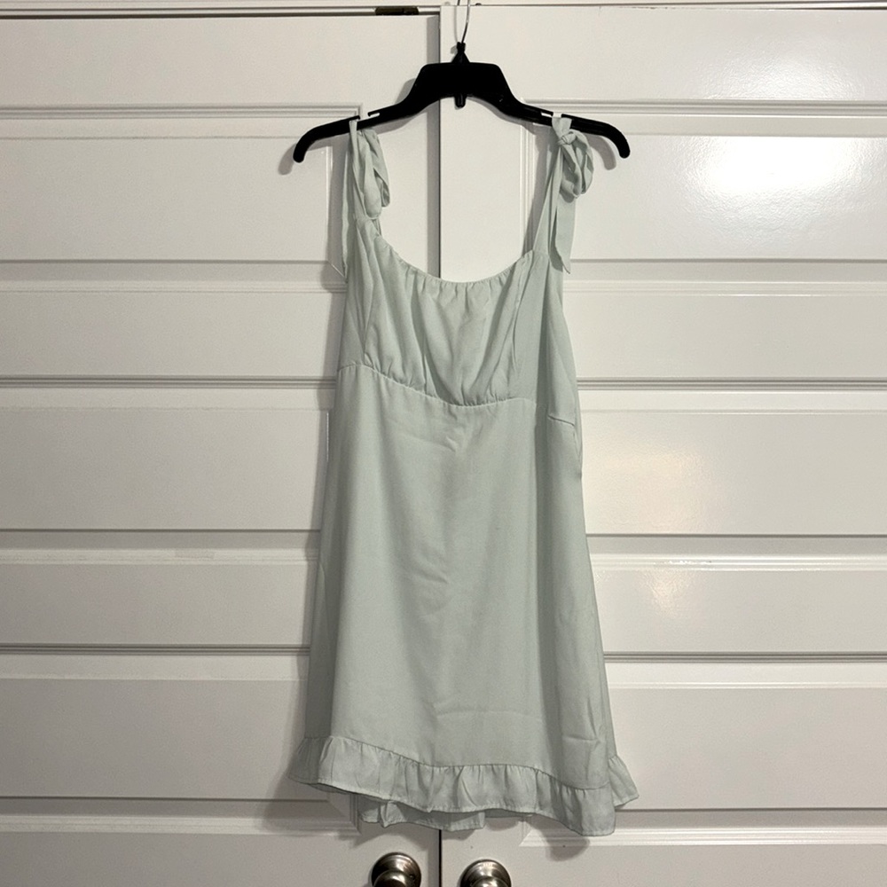 Pastel Green Flowy Summer Dress
